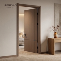 Portes d'entrée personnalisées Charlton pour la maison, avec bandes d'étanchéité acoustiques en bois, conception de cloison silencieuse pour la rénovation de salons de villas de luxe