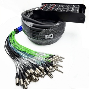 สายเคเบิล DMX แบบม้วน 32 ช่องสัญญาณ ความยาว 20 เมตร หัวต่อ XLR แบบเสียบได้ สายสัญญาณเสียง XLR แบบม้วน ปลอกหุ้ม PVC หัวต่อแบบตัวผู้และตัวเมีย สำหรับไมโครโฟนหลายตัว แบบคู่บิดเกลียวหุ้มฟอยล์ - Product Image 2