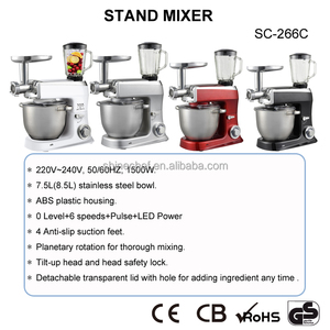 <span class=keywords><strong>Robot</strong></span> culinaire multifonctionnel Sohef 6-<span class=keywords><strong>en</strong></span>-1 <span class=keywords><strong>avec</strong></span> batteur sur socle 8L, moteur <span class=keywords><strong>en</strong></span> cuivre 1500W, pétrin et hachoir à viande - Product Image 5