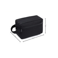 Sac de voyage portable grande capacité en tissu Oxford imperméable avec fermeture éclair et poignée souple, personnalisable avec logo, pour hommes et femmes, idéal pour le rangement de maquillage et articles de toilette