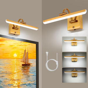 Lumière de salle de bain en laiton LED, montage mural, variateur d'intensité réglable, lampe de miroir avec design moderne pour luminaire de salle de bain - Product Image 4