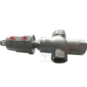 Vanne à siège d'angle pneumatique à trois voies en acier inoxydable à installation rapide pour les applications de médias d'eau - Product Image 3