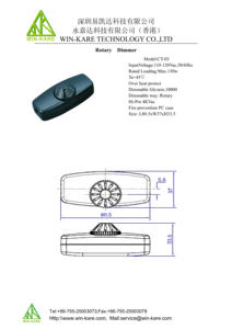 <span class=keywords><strong>Variateur</strong></span> rotatif Triac pour marché américain, certifié UL, 150W max, pour contrôle d'éclairage de lampes de table et de sol LED 120V - Product Image 5
