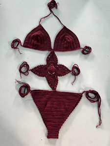 Nuevo Vestido de Playa de Ganchillo 2026 para Mujer, Traje de Baño de Verano sin Espalda, Bikini Hecho a Mano, Tops de Playa de Bali - Product Image 2