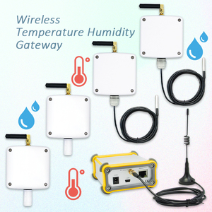 4 conjuntos de sistemas inalámbricos industriales de sensores de temperatura y humedad para alarmas de sensores agrícolas inteligentes - Product Image 1