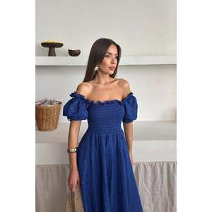Vente en gros Saks Gipeli Robe longue modeste grande taille, brodée sur mesure, translucide, avec fermeture éclair, pour la première journée, disponible - Product Image 3