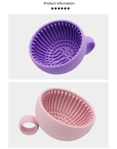 Bol de nettoyage pour pinceaux de maquillage en silicone, tampon de nettoyage créatif pour pinceaux de maquillage, mini outil de nettoyage - Product Image 5