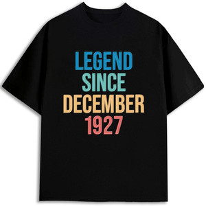 Camiseta para hombre Legend Since December 1927, 100% algodón, estampada, manga corta, cuello redondo, antiencogimiento, ajuste jersey - Product Image 1