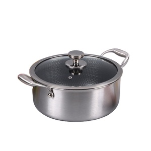 Bộ nồi chảo inox 304 cao cấp kiểu Đức, gồm nồi súp, nồi nấu, chảo, kèm nắp kính - Product Image 3