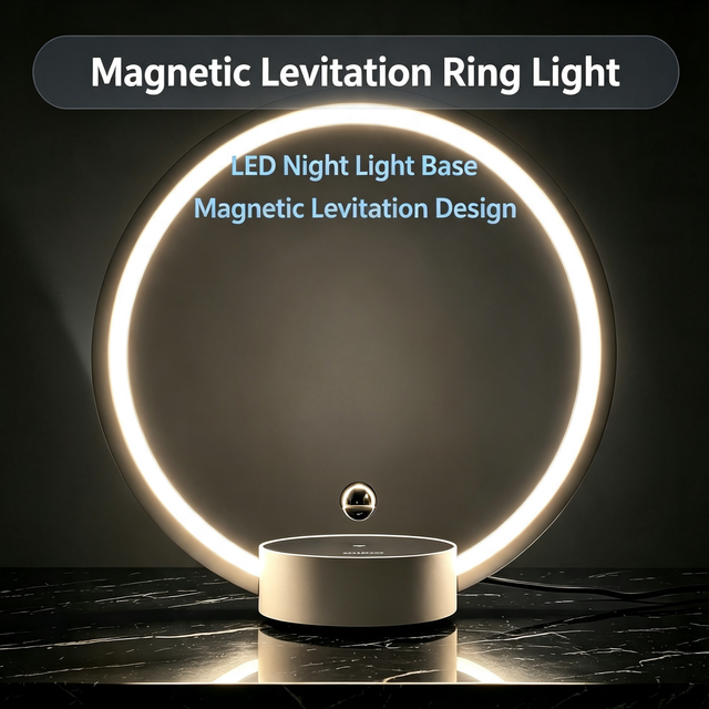 Circle Magnetic Levitating Lamp 10-15mm Levitation Bedside Table Lamp Handmade Personalized Gift Multi-color Simple