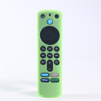 Funda protectora de silicona para mando a distancia, funda antideslizante y a prueba de polvo, color verde/rosa luminoso, para mando a distancia de TV Ama-zon T105