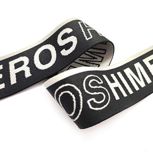 Sangles de couleur en ruban jacquard en nylon souple avec logo en sergé, sangle d'ordinateur pour accessoires vestimentaires avec ruban jacquard en forme de lettre - Product Image 1