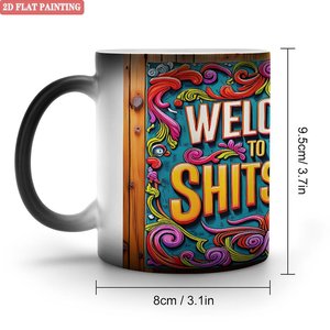 Taza de Cerámica Negra Esmerilada de 11 oz para Sublimación, Taza Activada por Calor, Regalo Navideño, Venta al por Mayor - Product Image 1
