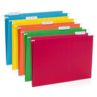 Dossier de documents RUNDA 26423-1 2025 – Impression UV personnalisée, suspension, format A4, onglets assortis, papier manila, classeur vertical