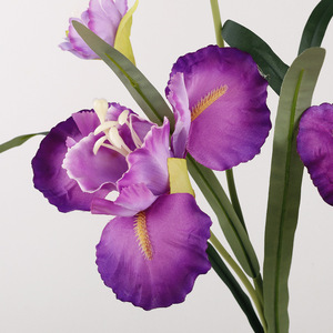 <b>Artificial</b> Iris Flowers Plastic Silk Single <b>Stem</b> White Red Pink Purple Blue Wedding Home Decor Table Setting - Product Image 2