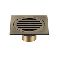Grille de sol de toilette et drain de baignoire en acier inoxydable 304 moderne de 10*10 cm, anti-odeur et anti-corrosion pour salle de bain