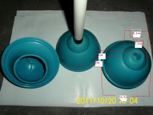 Lavandino wc in gomma stantuffo con manico in legno - Product Image 3