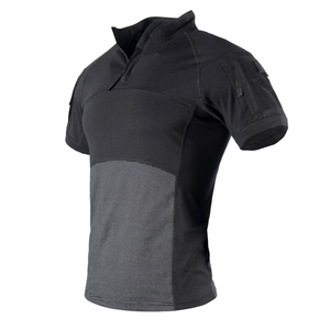 Camiseta Táctica Deportiva DFT904 Verde y Negra con Camuflaje Desértico Digital para Deportes al Aire Libre y Camping, de Manga Corta con Bolsillos en el Brazo - Product Image 2