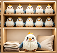 Adorable Peluche Oiseau Blanc Doux, Jouet en Peluche Perroquet Rond Kawaii, Compagnon Moelleux, Cadeau pour Ami, Surprise Quotidienne