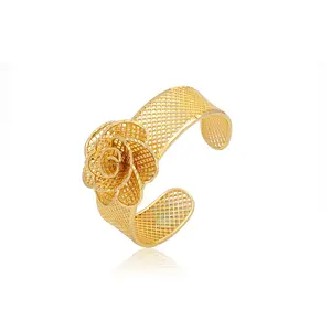 JXX wholesale price copper bangle bracelet 24k gold plated jewelry bangle ethiopian dubai bangles woman high quality