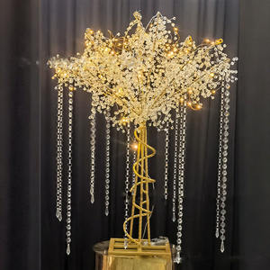 Lámpara de arte en hierro forjado con cristal, estilo árbol, para decoración de mesas de hotel y bodas, luces centrales para bodas y guía de camino - Product Image 1