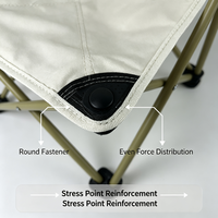 Chaise de camping pliante moderne avec cadre en fer, dossier portable en tissu Oxford camouflage pour extérieur, parc et jardin, vente en gros