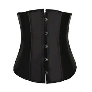 Corset Pas Cher Prix De Gros Corsets Femmes Underbust Corselet Minceur Taille Shaper Solide Satin À Lacets Bustier Corset Top