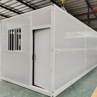 Maison pliante personnalisée de 20 pieds, maison préfabriquée modulaire pliable, villa portable isolée et étanche pour bureau ou maison d'hôtes