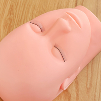 Tête de mannequin de cils pour femmes, accessoire de maquillage, en silicone
