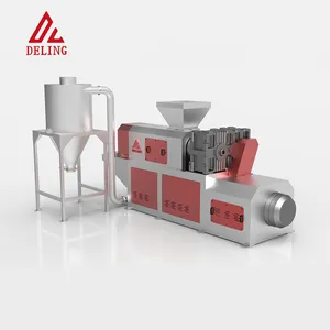 Waste Plastic Squeezing Dewatering Drying Recycling Machine Plastic Rubber Machinery DELING