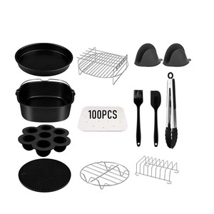Juego de accesorios para freidora de aire compatibles con 12 piezas para Phillips Ninja Cozyna para platos y sartenes para hornear - Product Image 1