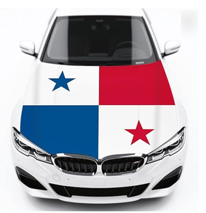 Housse de capot de voiture avec drapeau des Îles Sainte-Kitts et Nevis, en tissu élastique lavable, bannière de capot de voiture personnalisée - Product Image 3