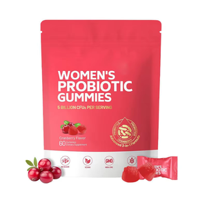 Gummies végétariennes OEM/ODM <span class=keywords><strong>pour</strong></span> l'équilibre féminin : <span class=keywords><strong>Probiotiques</strong></span> à la canneberge, soutien de la flore, vitamine C et renforcement immunitaire - Product Image 1
