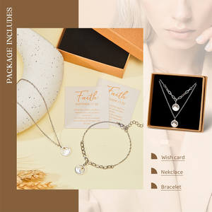 CAIOOCHE Edelstahl Fabrik preis Schmuck 18 Karat Gold Halskette Mode Einfache Senfkörner Glaube Halskette Armband Geschenk OEMODM - Product Image 3