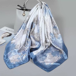 Stagione primaverile nuovo stile <span class=keywords><strong>Vintage</strong></span> punto grande quadrato in poliestere materiale motivo geometrico sciarpa modello per le donne festa della mamma regalo - Product Image 6