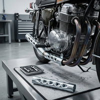 Silencieux d'échappement rond en argent pour moto, insert DB Killer pour tuyau de 2 pouces de diamètre extérieur, pièce de rechange en métal