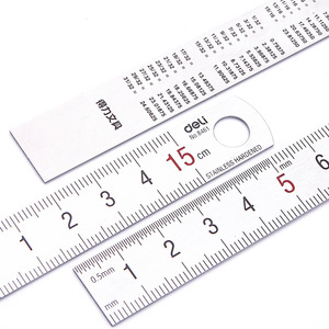 Deli Steel Ruler 15cm Metal Measuring Tool For Student School Use - Product Image 5