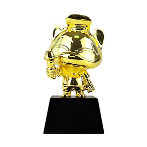 Nhà Sản Xuất Bán Buôn Nhỏ Phim Hoạt Hình Mèo Với Micro Vàng Nhỏ Bức Tượng Điêu Khắc Giải Thưởng Món Quà Lưu Niệm Cho Trẻ Em Món Quà Sinh Nhật - Product Image 1