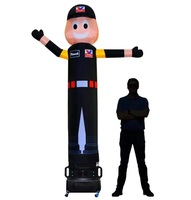 Danseur gonflable de chef personnalisé avec logo imprimé, figurine gonflable ondulante pour la décoration d'ouverture de magasin de burgers et poulet