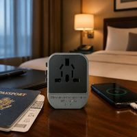 Adaptador de Cargador con Clavijas Retráctiles y Salida USB Tipo C, con Certificación CE, RoHS, FCC y UKCA para Viajes al Extranjero