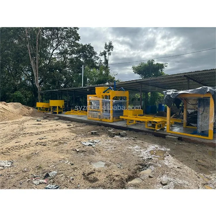 Gran oferta, máquina de bloques de hormigón completamente automática, máquina para hacer bloques huecos, máquina de ladrillos de cemento en Tanzania, Senegal