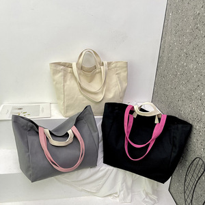 Hot bán Trọng lượng nhẹ bông vải mua sắm túi xách tay tote túi cho hàng ngày việc lặt vặt du lịch và các chuyến đi mua sắm bình thường - Product Image 5