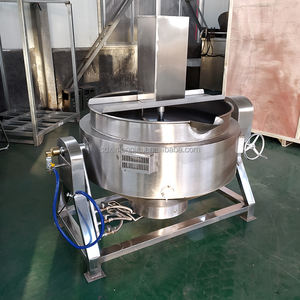 Mixer memasak komersial 200L 300L 400L mesin ketel jaket panci pengaduk permen pemanas Gas - Product Image 4