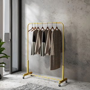 Porte-manteau simple sur pied, support de rangement mobile pour chambre à coucher, présentoir de vêtements, support de rangement multifonctionnel pour vêtements - Product Image 3