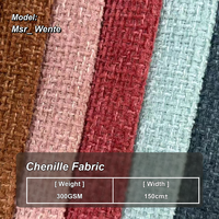Tissu d'ameublement en chenille Msr Wente 300 g/m² – Grammage lourd, épais, mat, solide et robuste