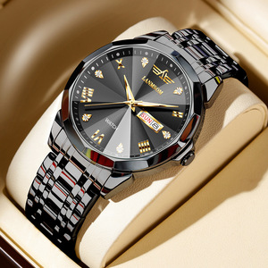 Watch wholesale quartz watches cross-border foreign trade dual calendar men's watch men's watch - Product Image 1
