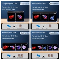 Aquarium de Luxe Écologique pour Poissons Betta Thaïlandais, Verre Multi-Cellules Super Blanc, Idéal pour Salon et Salle à Manger, Optimisation de l'Espace