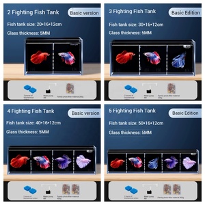 Aquarium de Luxe Écologique pour Poissons Betta Thaïlandais, Verre Multi-Cellules Super Blanc, Idéal pour Salon et Salle à Manger, Optimisation de l'Espace - Product Image 2