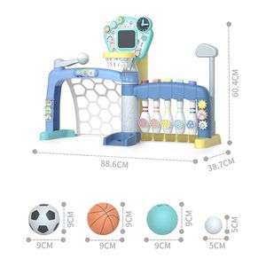 3 en 1 Plastique Intérieur Extérieur Golfs Football <span class=keywords><strong>Mini</strong></span> Basketball Hoops Stand Jouets Balles Jouets de Sport pour Enfants - Product Image 2