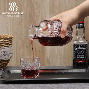 Bán Buôn Độc Đáo Thiết Kế Dập Nổi Kim Cương Thiết Kế Rocking Hoàng Gia Pha Lê Whiskey Glass <span class=keywords><strong>Decanter</strong></span> Với Khay Thép Không Gỉ - Product Image 3